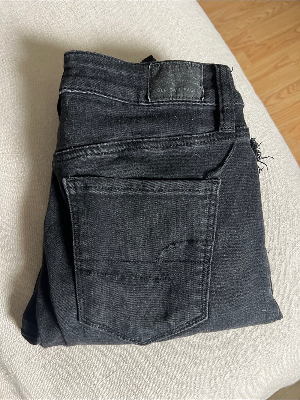 American Eagle Outfitters Women’s Slim Straight Jeans - Black Wash